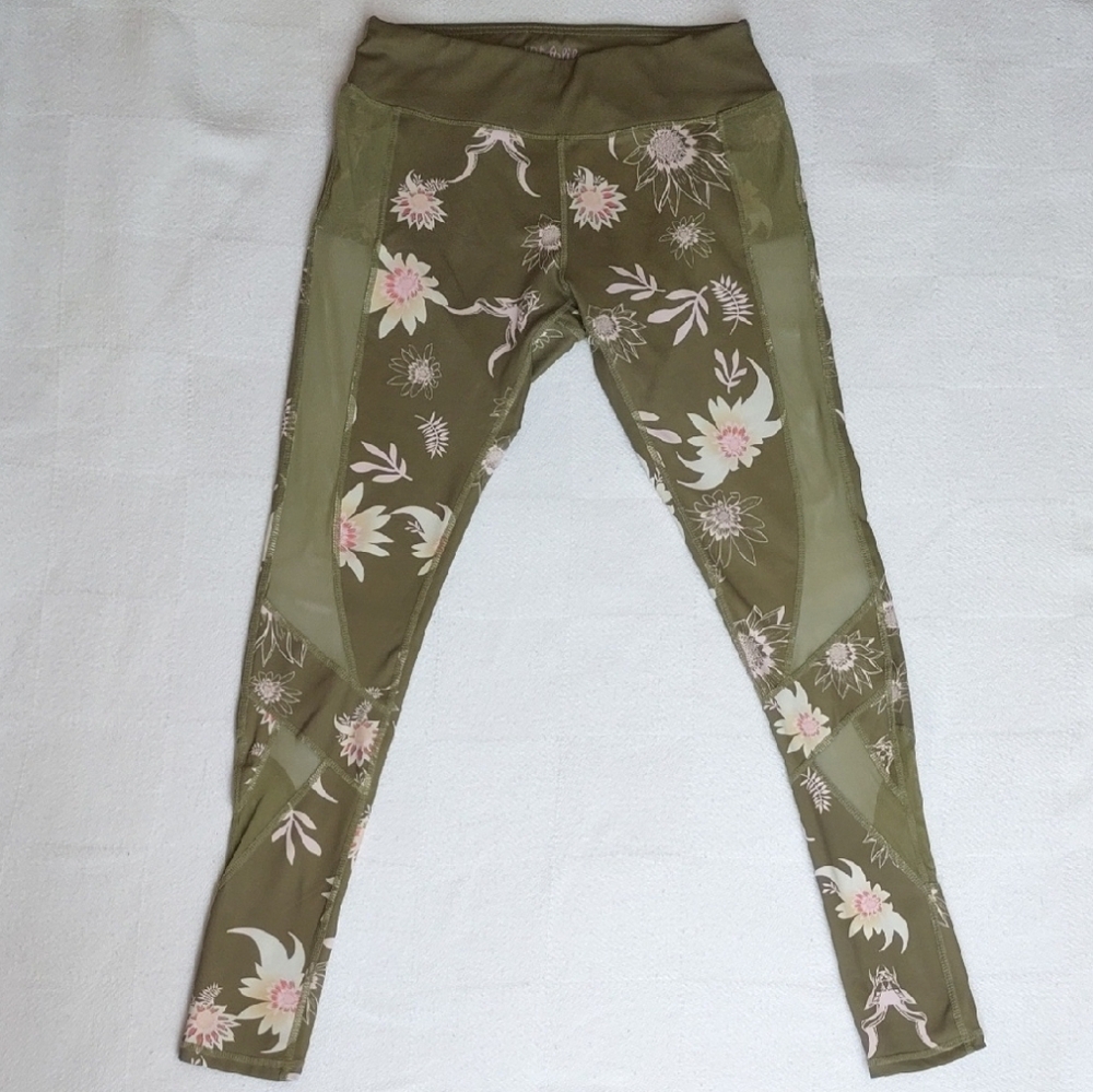 Floral Olive Leggings